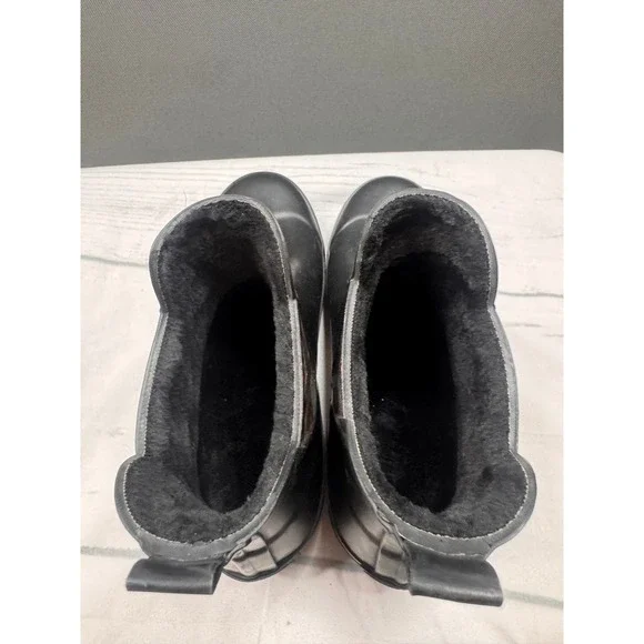 Pendleton Rain Boots Women Black Faux Fur Lined Southwestern Chelsea US 6 - Picture 8 of 10